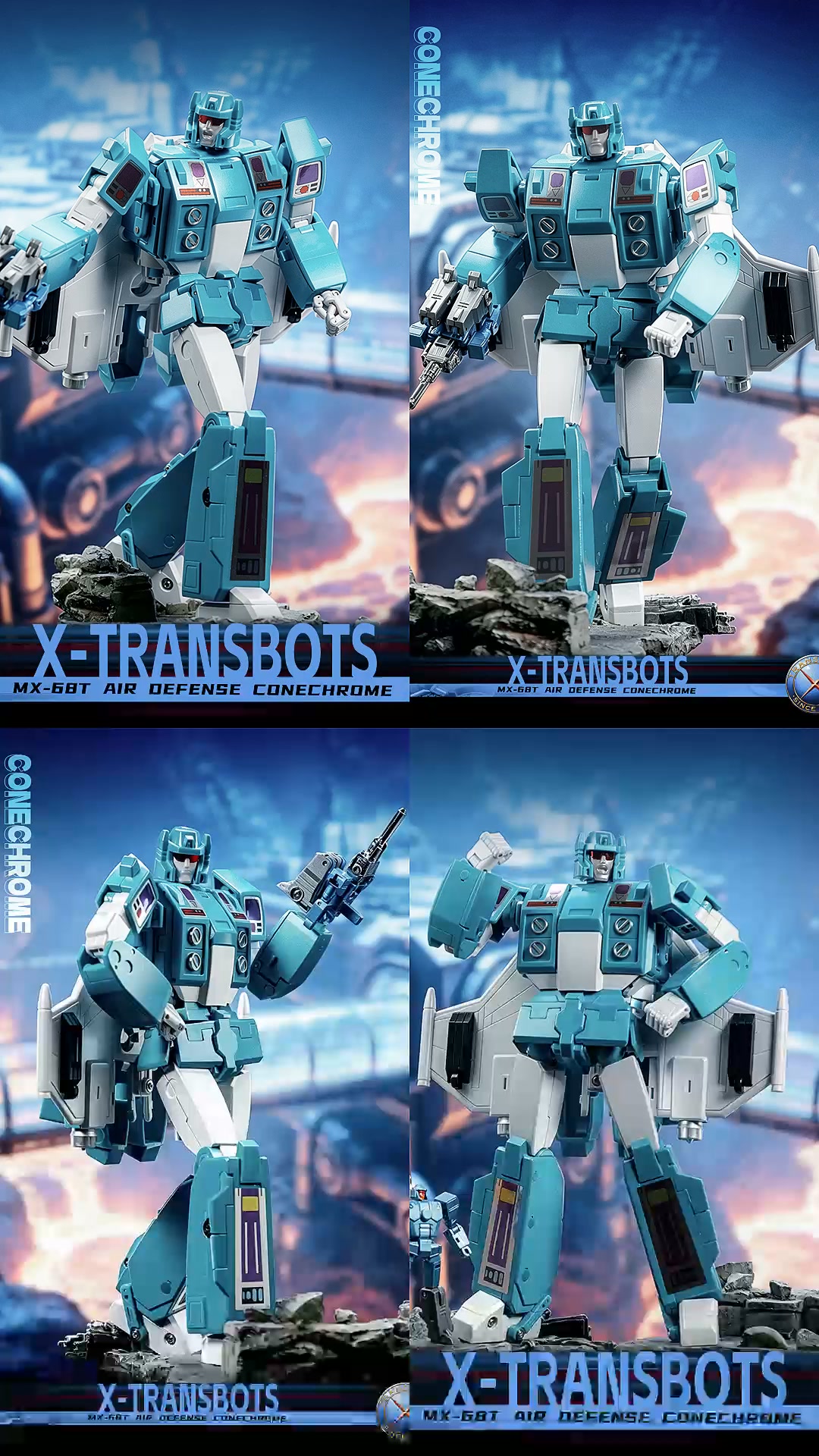 XTransbots MX-68T Conechrome Slugslinger & Firehole Caliburst