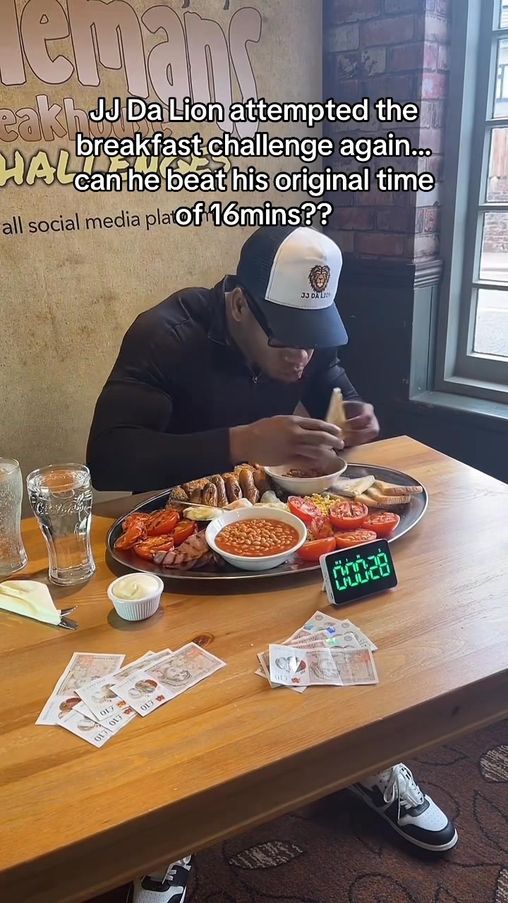Jj Da Lion did the impossible and TRIPLED our breakfast challenge