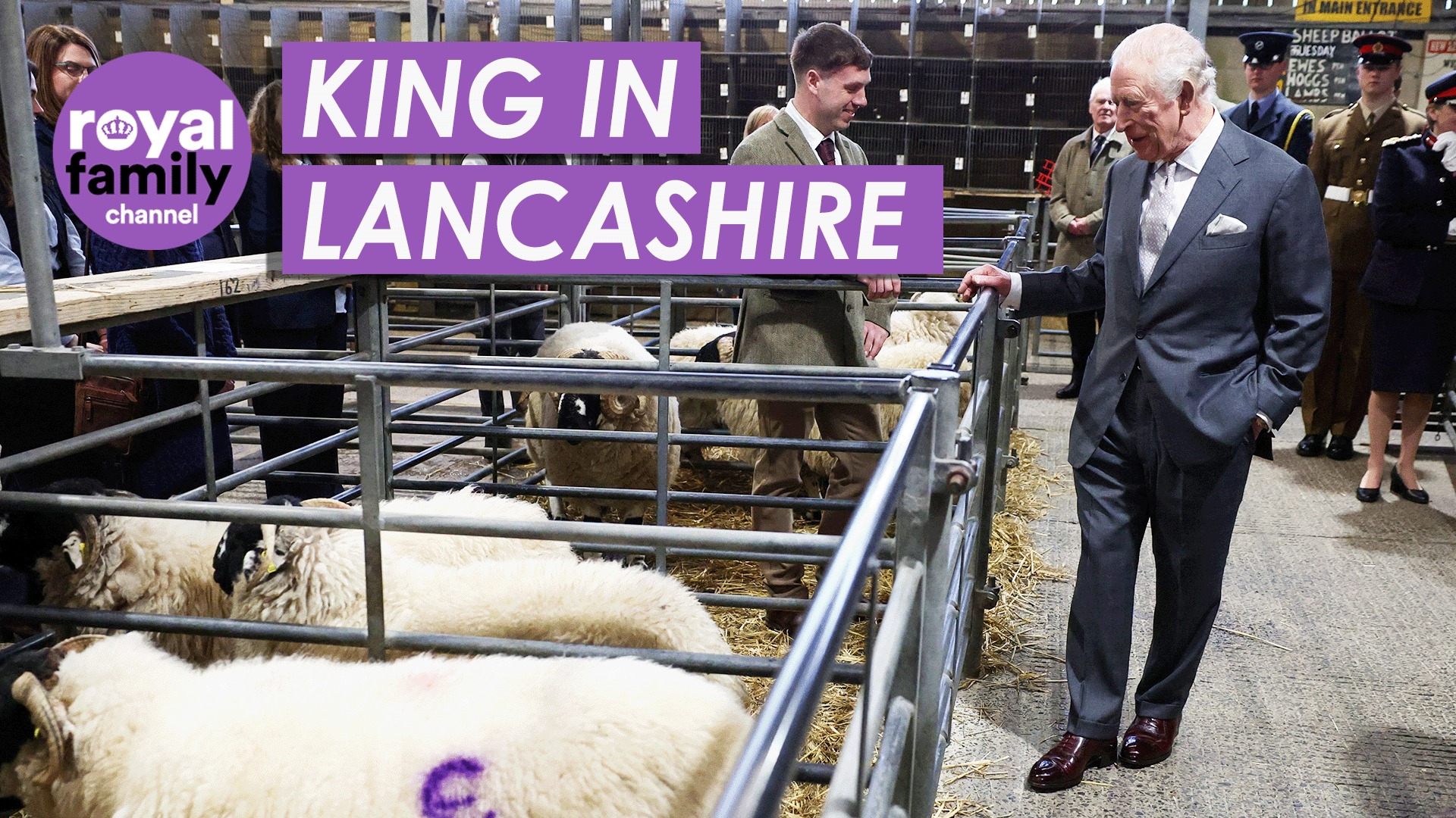 King Charles visited Clitheroe, Lancashire, today, travelling by train ...