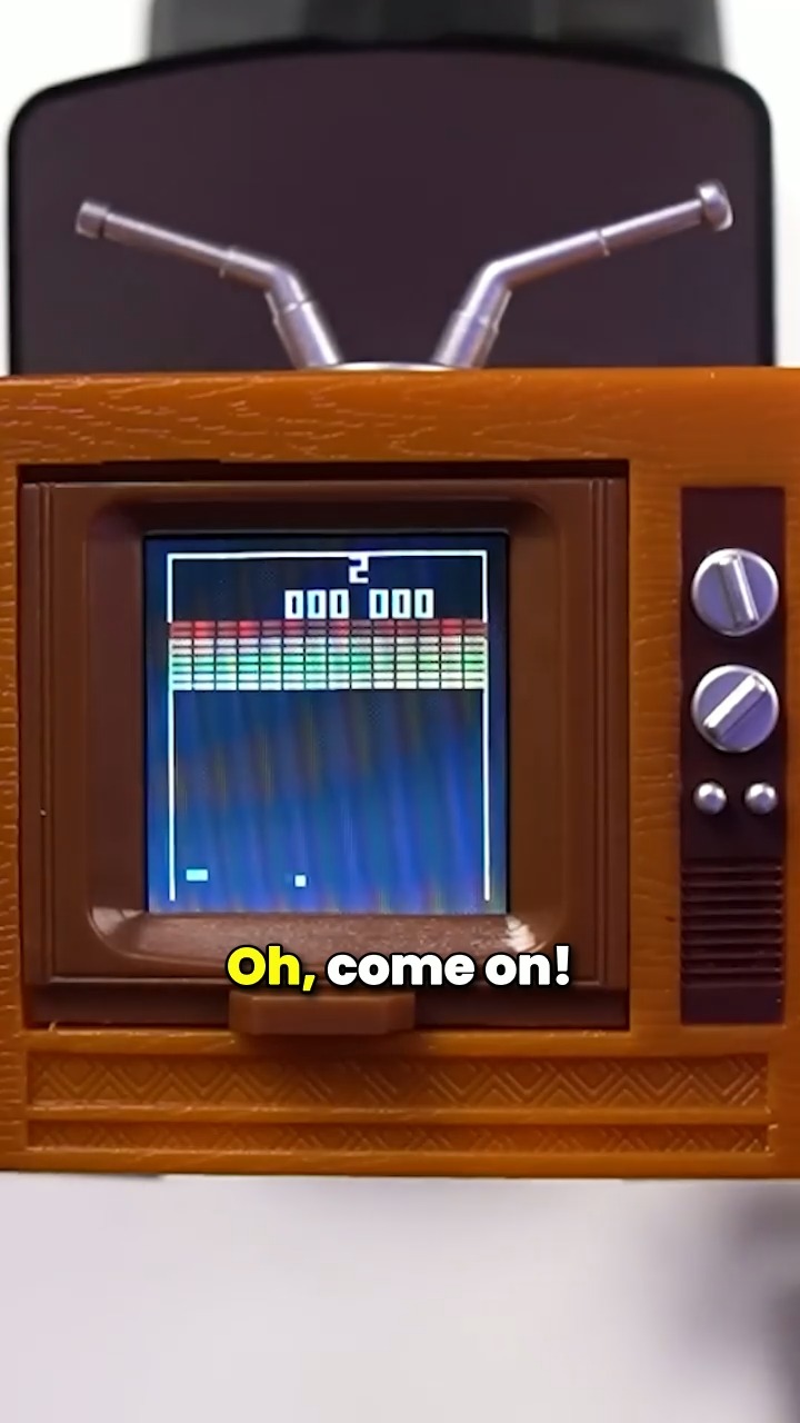 Trying to Play on the World's Smallest Atari 2600! 📺🕹️ #atari
