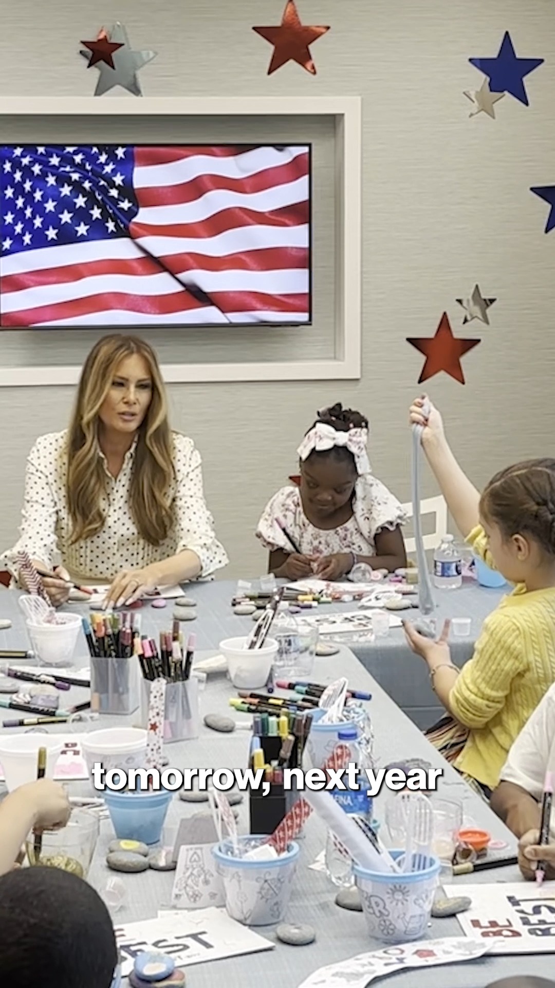 First lady Melania Trump joined child patients at a Washington, DC ...