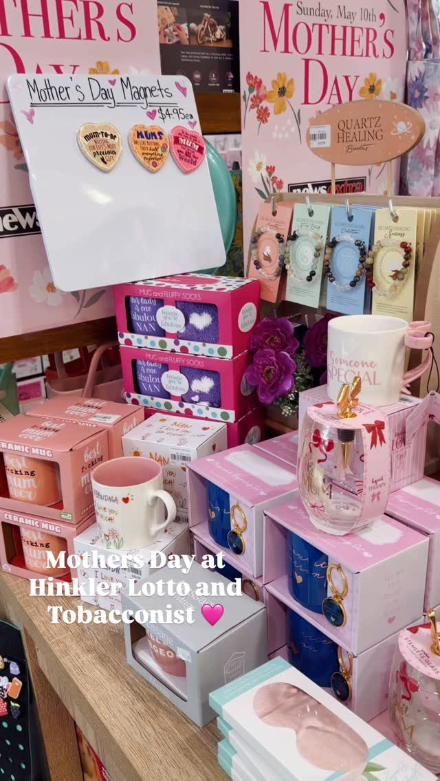 bundaberg tobacco & gifts 💐 Mother’s Day Shopping Made Easy at Hinkler Lotto & Tobacconist 💐, Pop  in today and check out our beautiful Mother’s Day gift table filled with  candles, keepsakes, giftware, scratch-its and more 🎁✨,