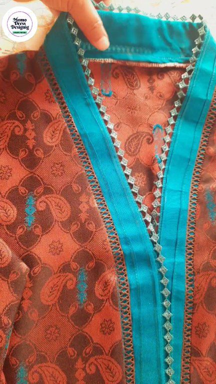 collar neck design dress chinese with pintucks and center lace full #newdressdesign #dressdesign | Momo Dress Designing The dress can be Size:M/l Punjabi suit archive sale dresses Mosaic Blossom Pia Dress