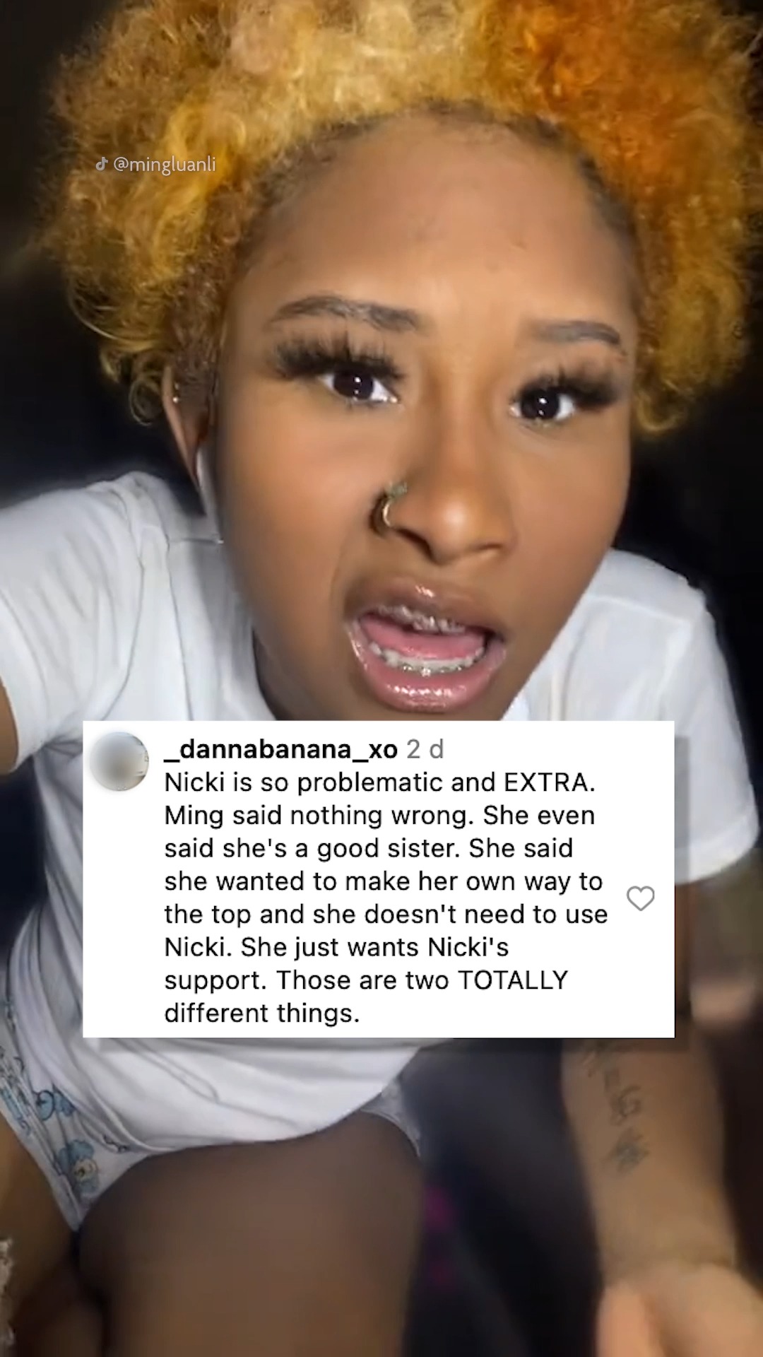 Nicki Minaj has publicly slammed her younger sister after Nicki was ...