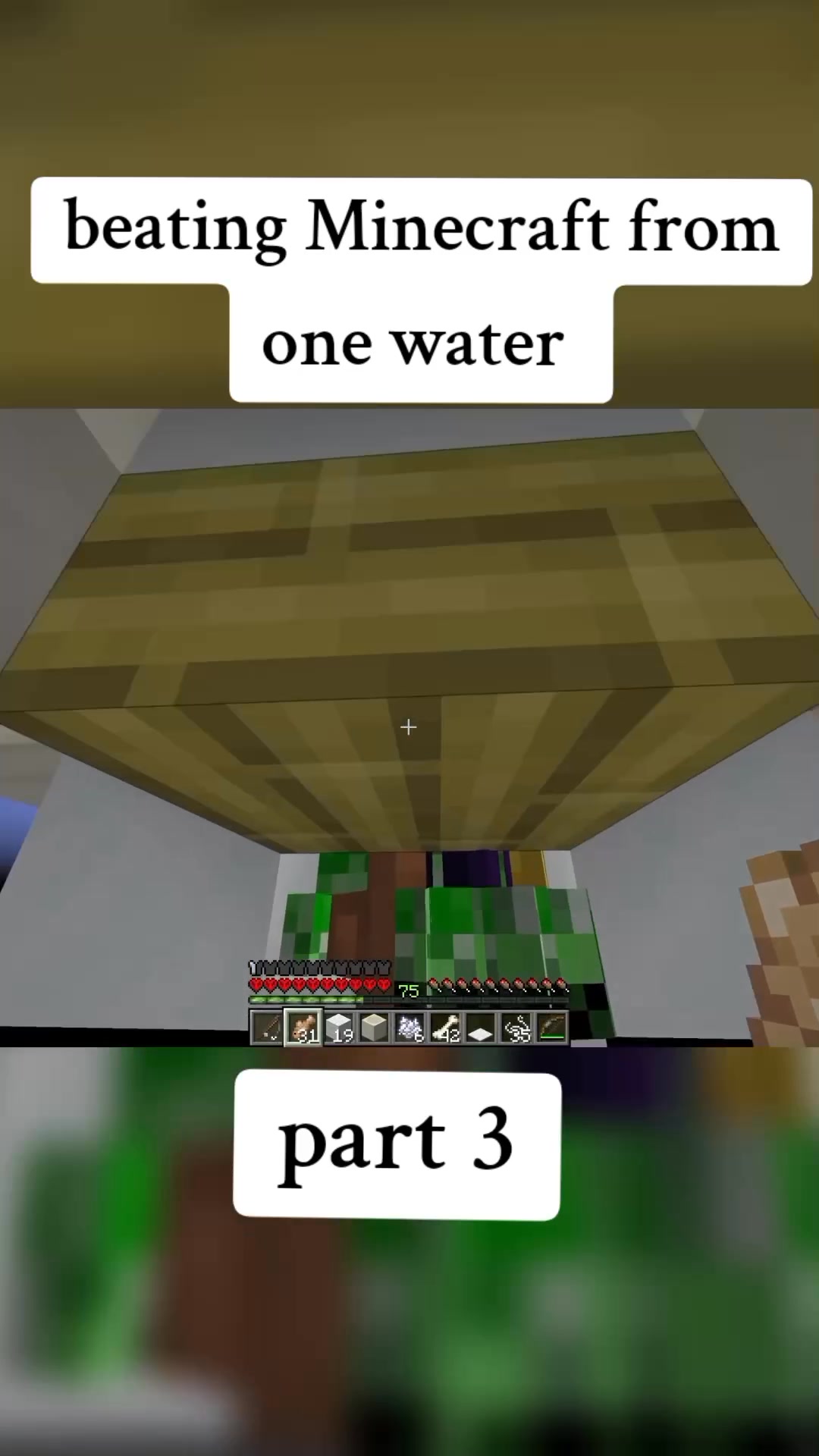 Beating Minecraft from one water part 3 #minecraft | Inkredible Clips ...