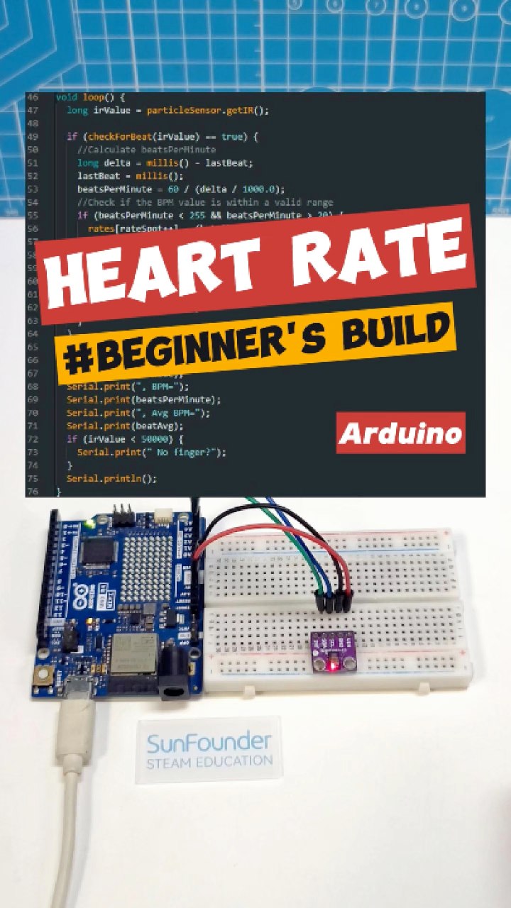 Build a Heart Rate Monitor with Arduino & MAX30102#Arduino #MAX30102 # ...