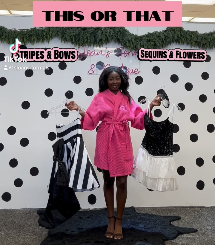 formal dresses in shreveport bossier Comment your pick down below ⬇️⬇️⬇️, And remember #shopsloans for #hoco, #bossiercity #dressshop #formaldress | Sloan's Formals & Boutique elegant prom dresses