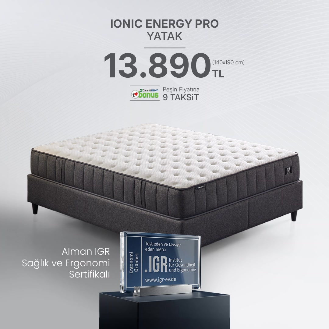 Yataş'tan Blue Star Yatak 11.890 TL ve Ionic Energy Pro Yatak 13.890 T