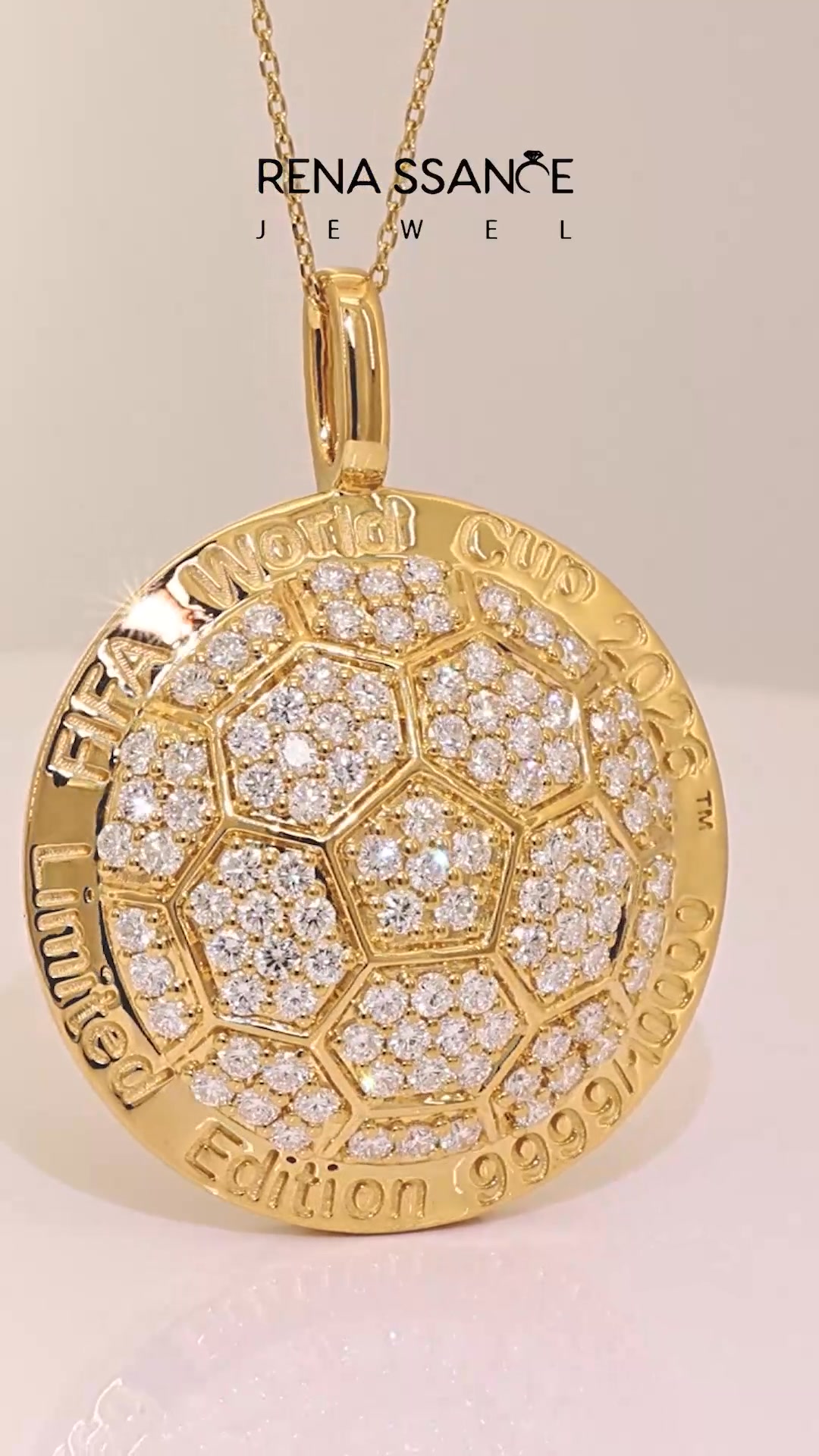FIFA World Cup 2026™ Lab-Grown Diamond Soccer Pendant — Limited