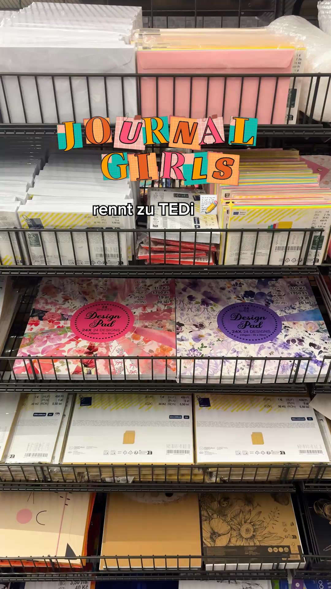 Egal ob Scrapbooking, Karten basteln oder Journaling ✂️✨ Welches Design Pad ist dein Favorit? | TEDi Deutschland