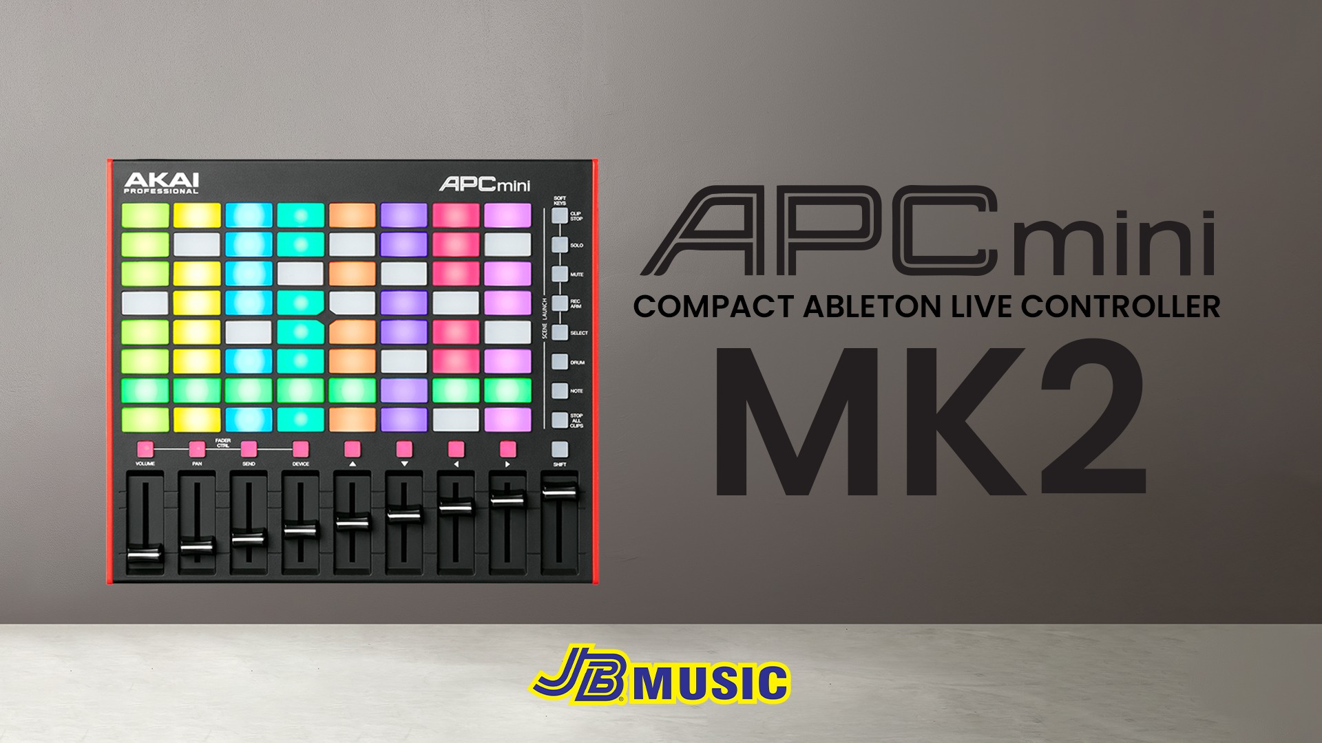 The Akai Professional APC Mini MK2 is a compact Ableton Live 