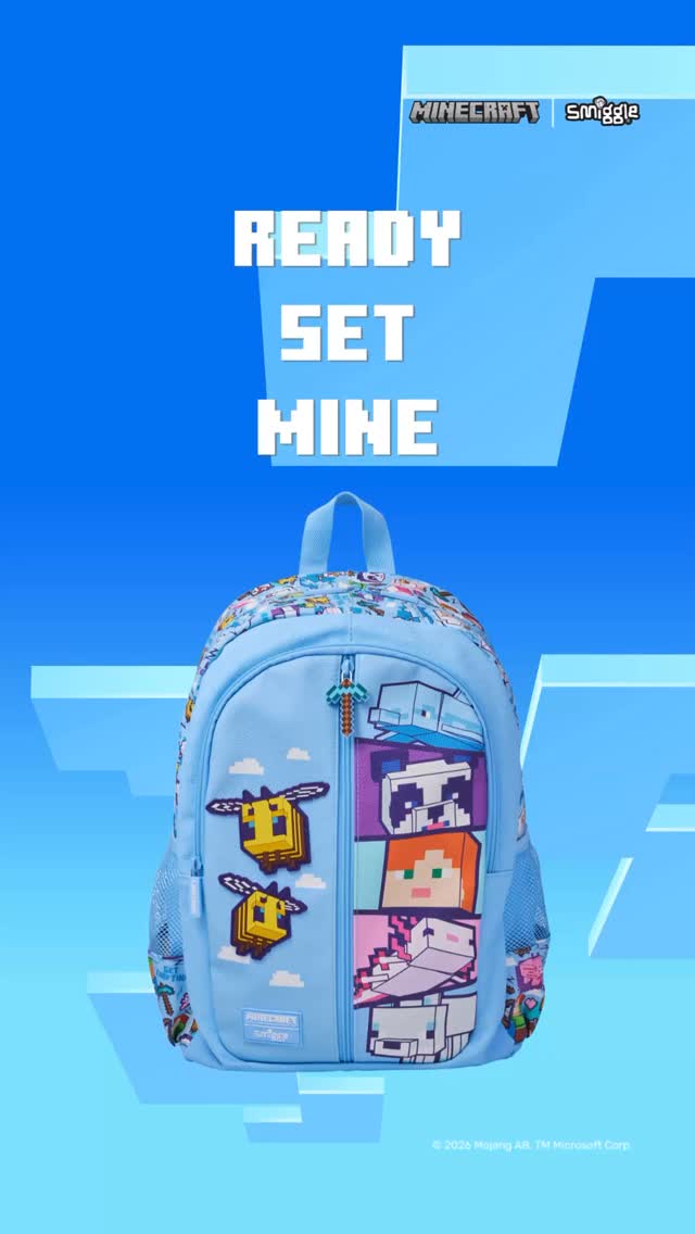 Adventure starts here ⛏️ The Smiggle x Minecraft collection is