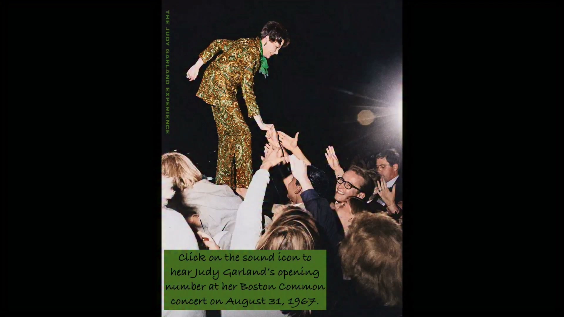 Click on the sound icon to hear Judy Garland singing I Feel A Song