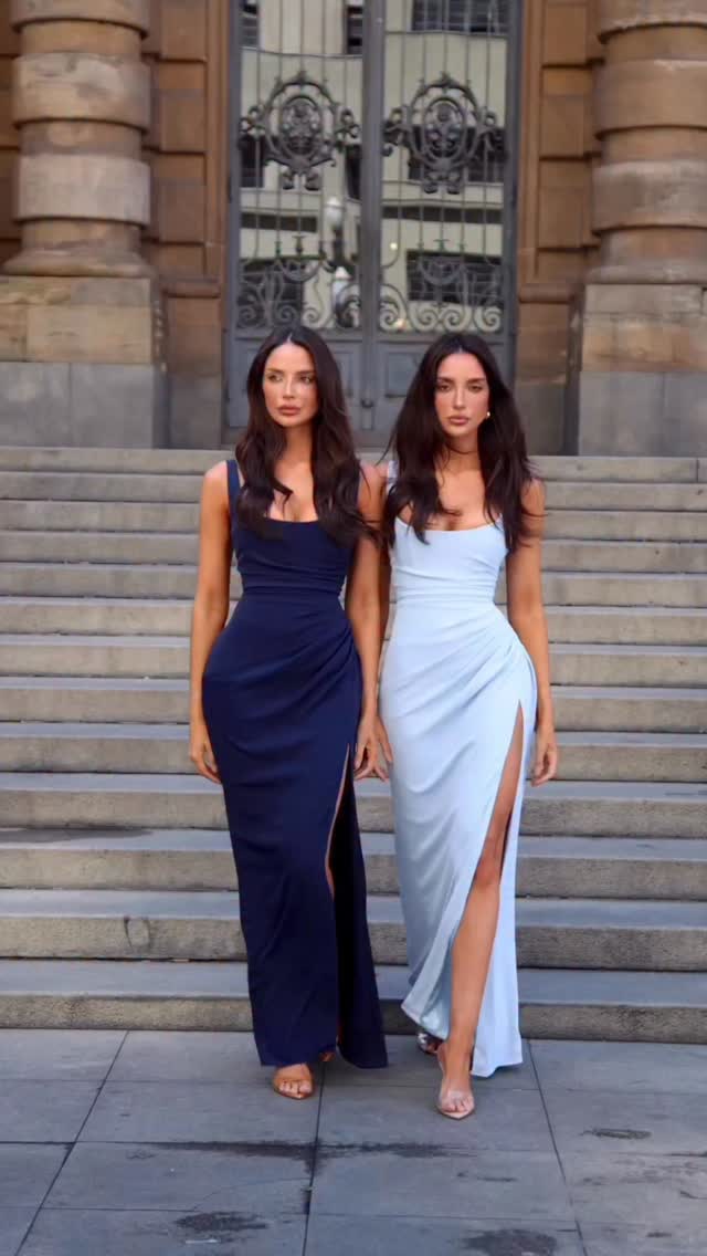 shades of blue dresses Serving for occasions that begin in the sun and end after dark. Discover the LALEH Maxi Dress in Navy and Glacier Blue Wedding guest Colour:DEEP PLUM __badge_au: Back In Stock |FFFFFF/000000 Cassie Dress - Black stunning open back design