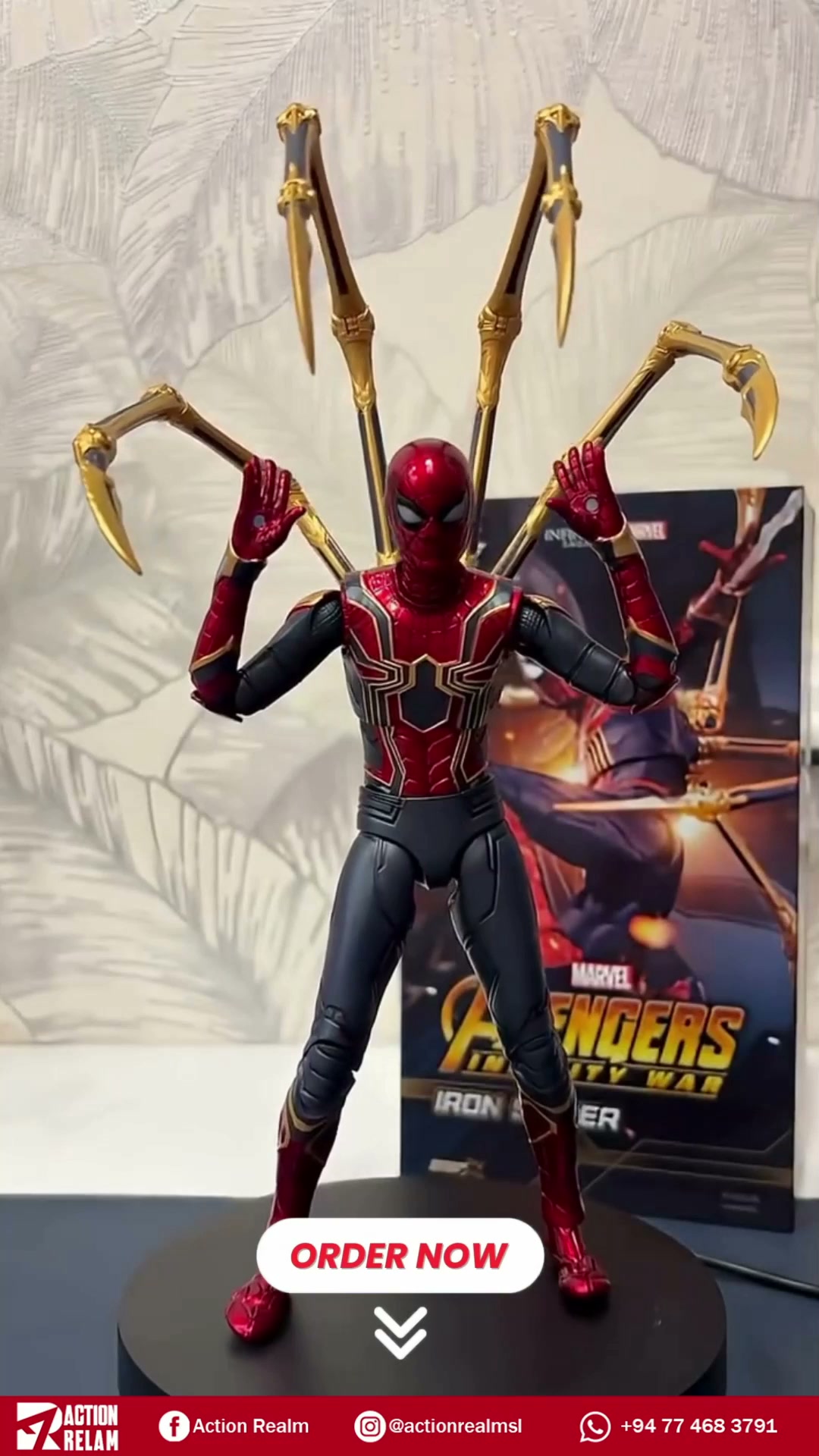 The Spider-Man Marvel Legends Iron Spider (Aaron Davis) Action