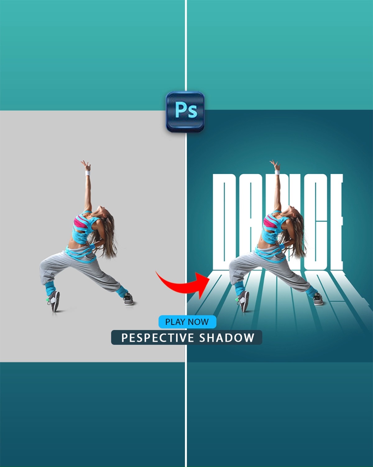 how to create perspective shadow from any image in adobe photoshop for ...