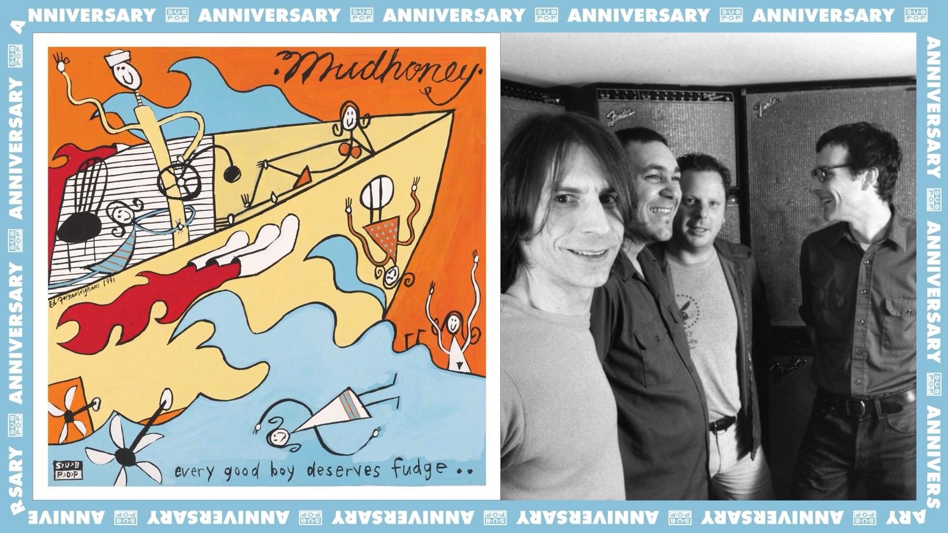 Mudhoney's March to Fuzz album on blue vinyl