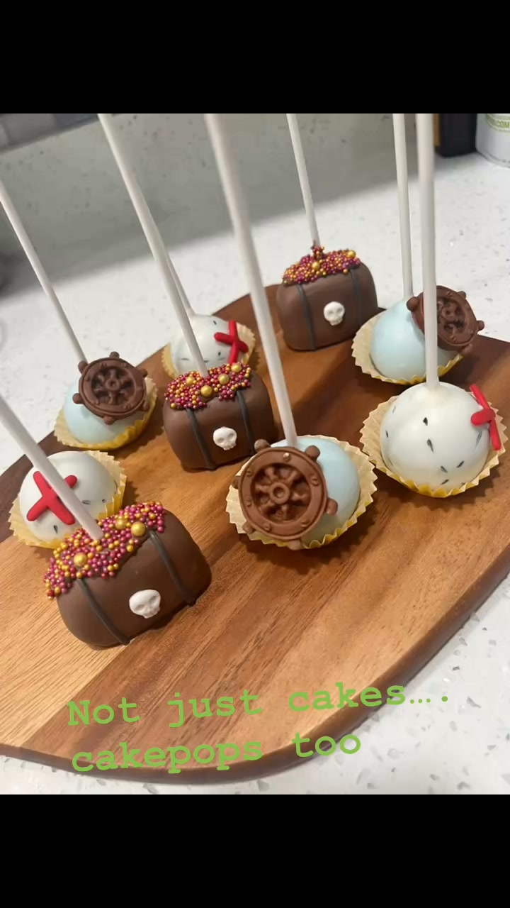 You know us for our cakes, but have you seen our cake pops? Perfect for parties, favors, or just because. We love turning your favorite themes into bite-sized treats. DM us to