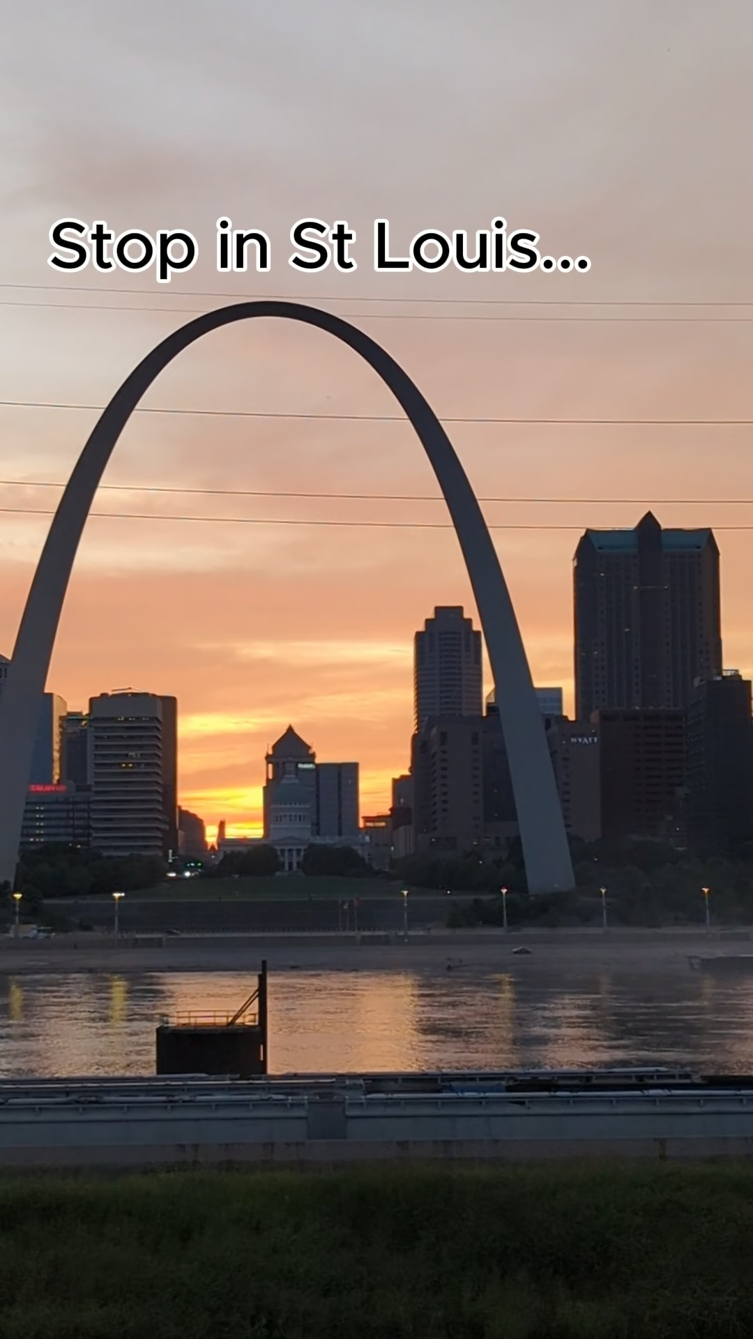 2 clips from our stop in St Louis in 2024 -- Sunset from the