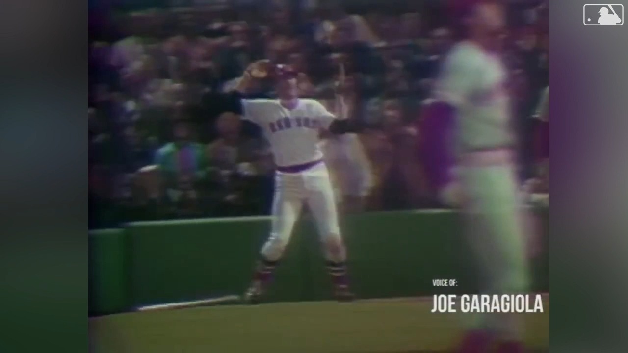 OnThisDay in Game 6 of the 1975 World Series, Carlton Fisk waved