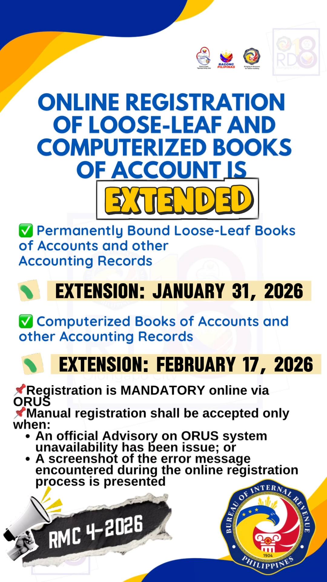 ⏳ Deadline Extended! 📣Good news, taxpayers! The registration of ...