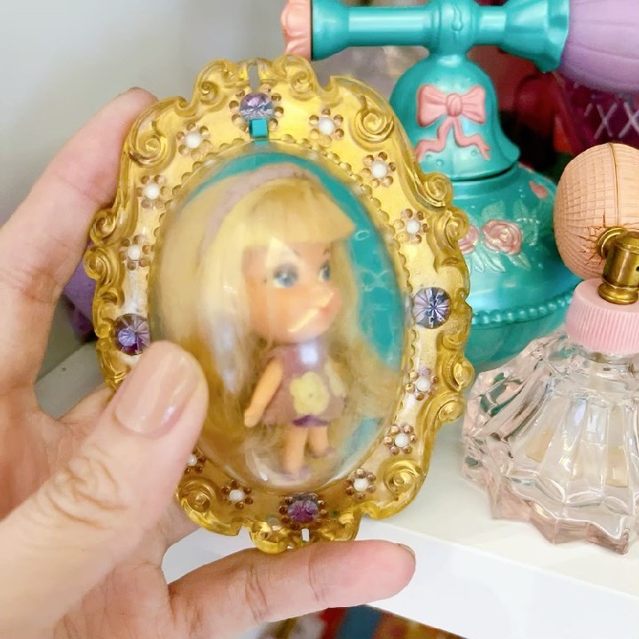 Vintage Mattel Liddle Kiddies Lucky Locket with Lilac Doll