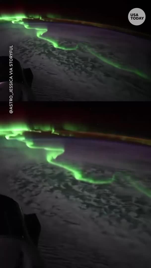 Stunning timelapse video showed the breathtaking green light of