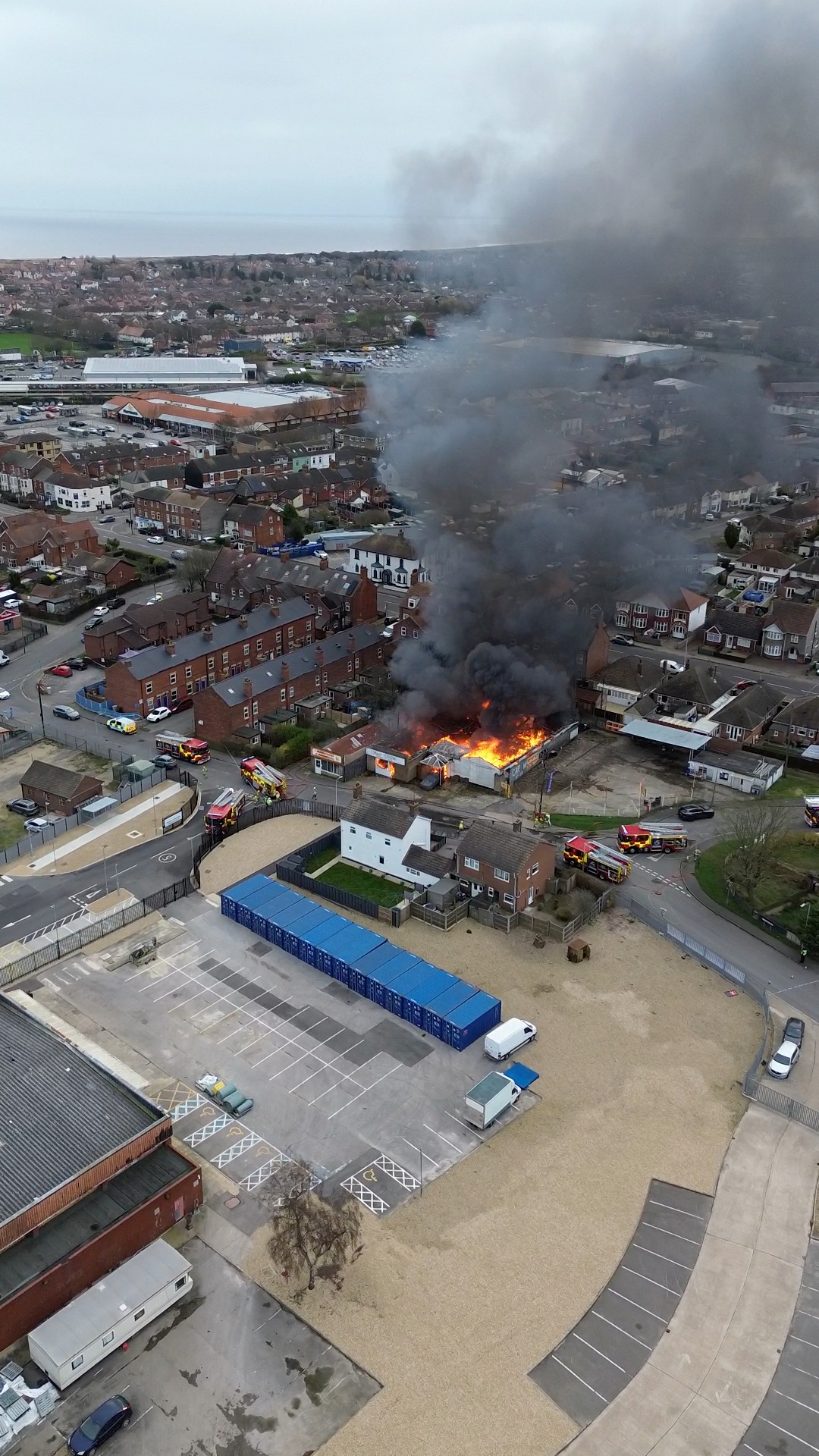 Multiple Emergency services are currently on the scene of a large scale ...