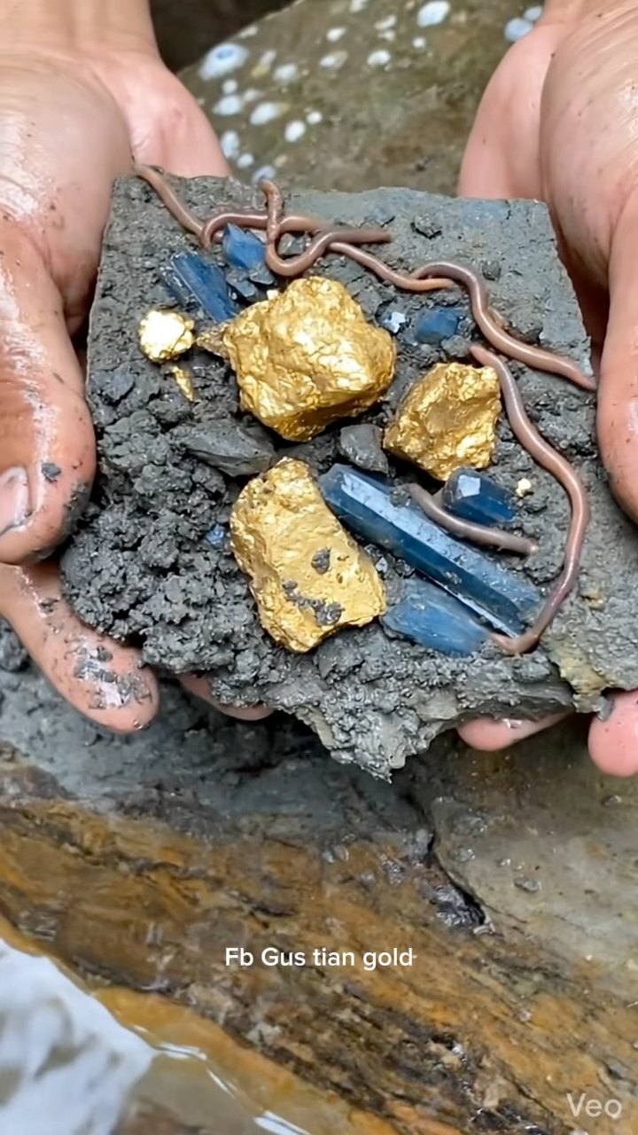 gold discovery process | finding gold in rock fragments | wow 😱⛏️ gold ...