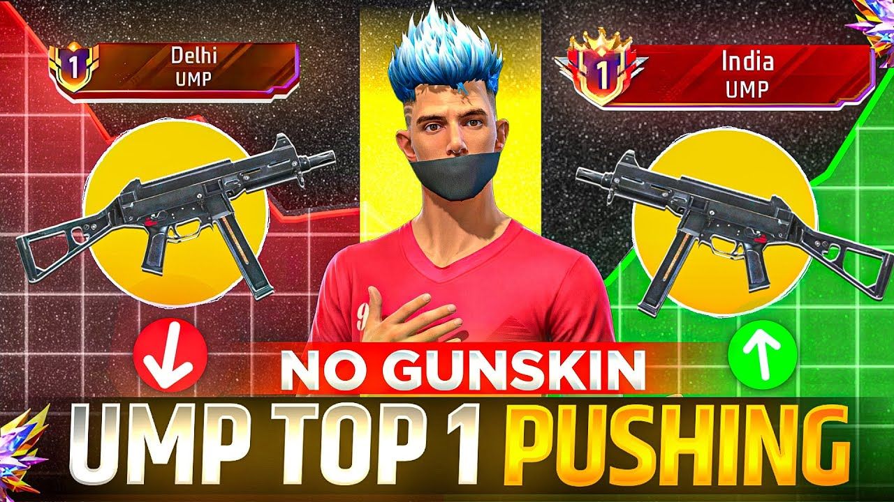 CAN I GET UMP TOP 1 WITHOUT GUN SKIN? 💀🔥 | NO SKIN UMP WEAPON