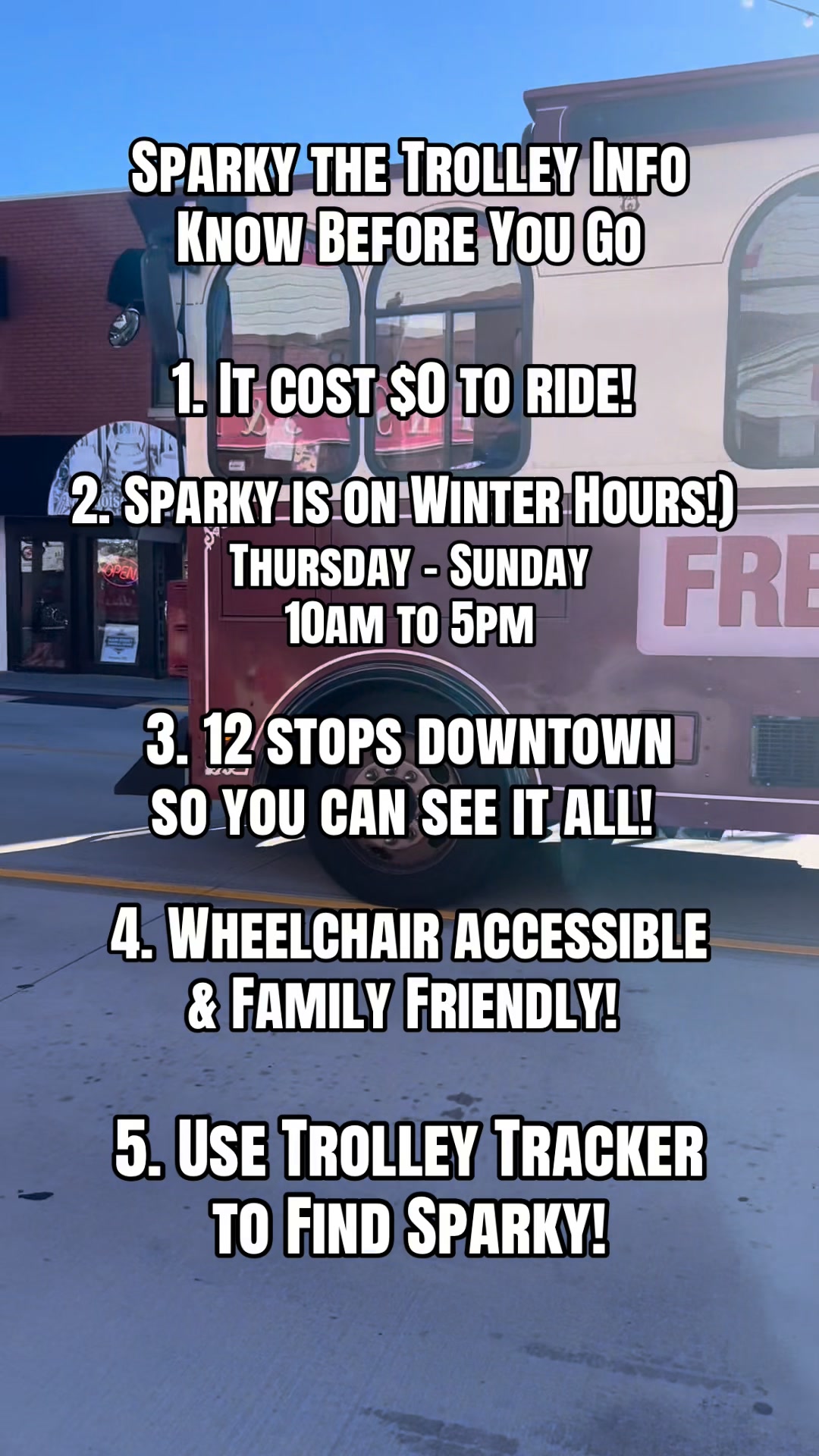 🚃Before you hop on Sparky here are a few things you should know. 1️⃣ It ...