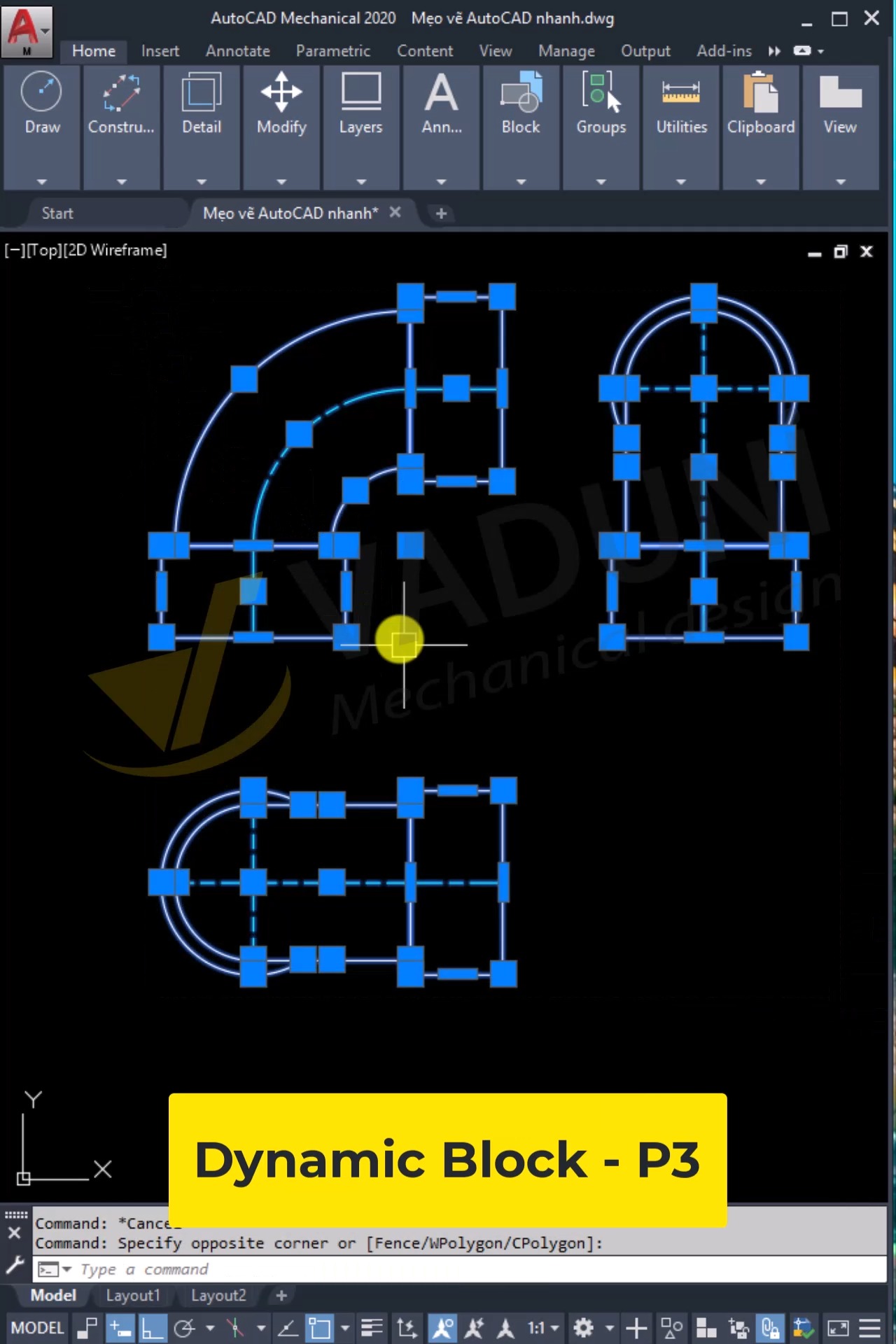 🚀 Dynamic Block | Cách Tạo Block Động Trong AutoCAD – Phần 3 🔥 Bạn muốn ...