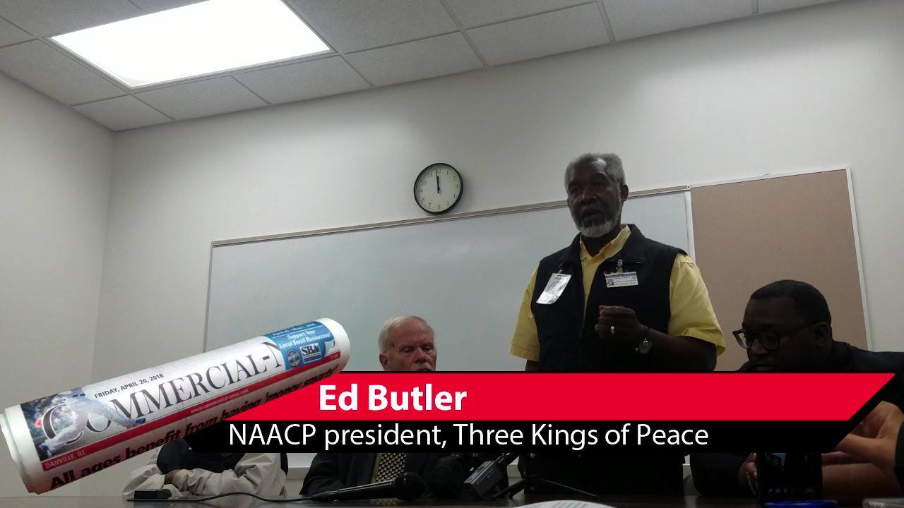 Ed Butler, president of the NAACP of Danville, and member of the Three ...