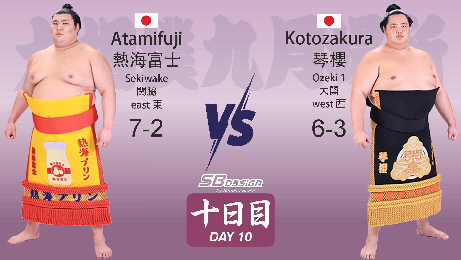 Atamifuji 熱海富士 7-2 vs Kotozakura 琴櫻 6-3 Please support my