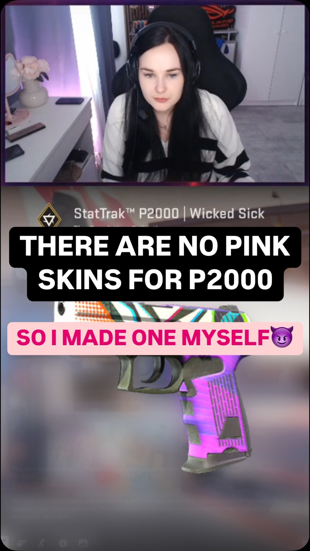 Easy craft for pink p2000 - 5x zeusception sticker🫣 #cs #cs2 # ...