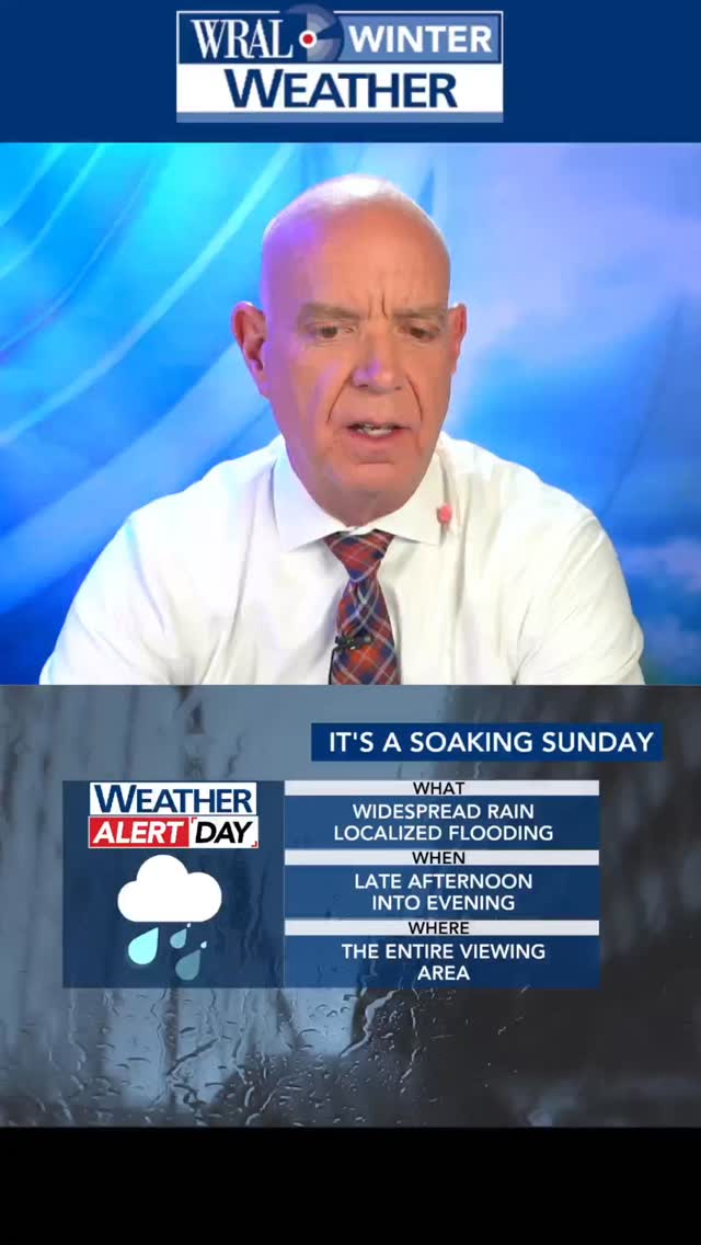 WRAL TV - Rain on Sunday has prompted a WRAL Weather Alert... | Facebook