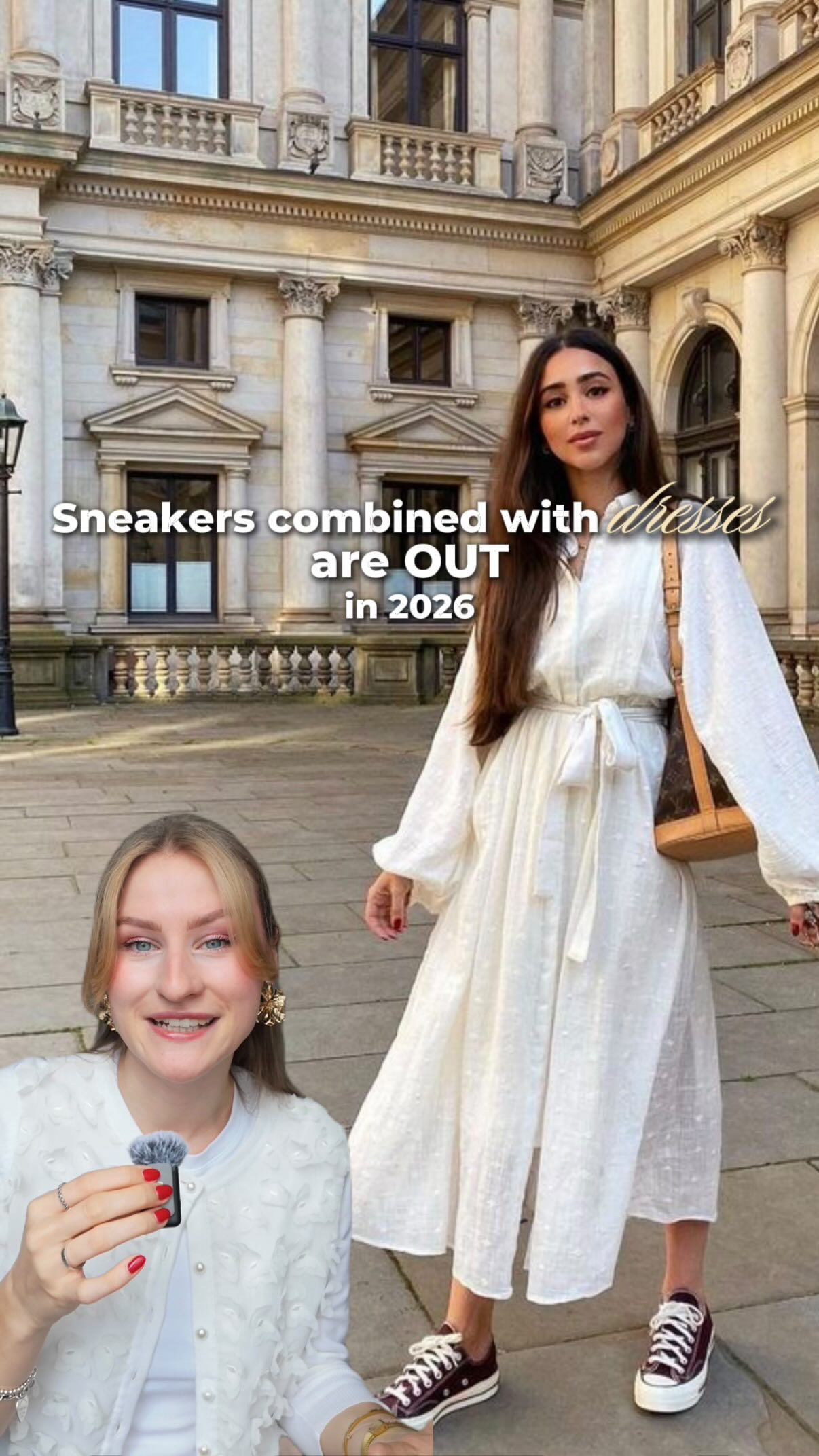 Sneakers and dresses outfit inspiration for spring