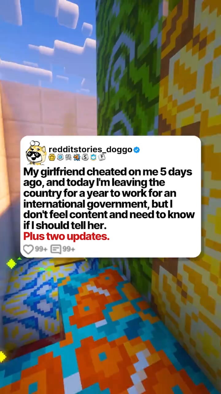 My girlfriend cheated on me 5 days ago, and today I'm leaving the cou ...