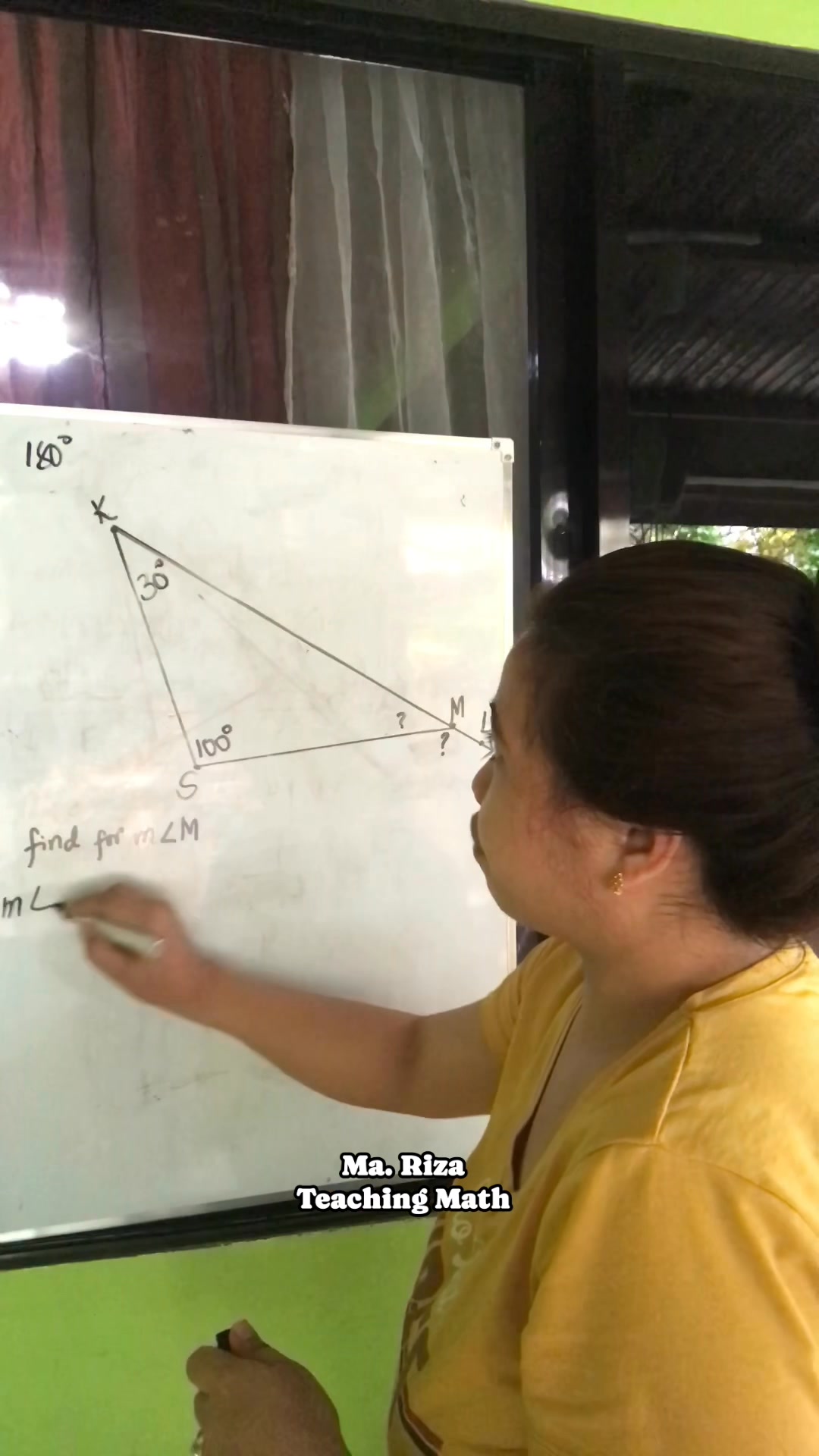 Vid 5: A triangle with an exterior angle. #msrizateachingmath # ...