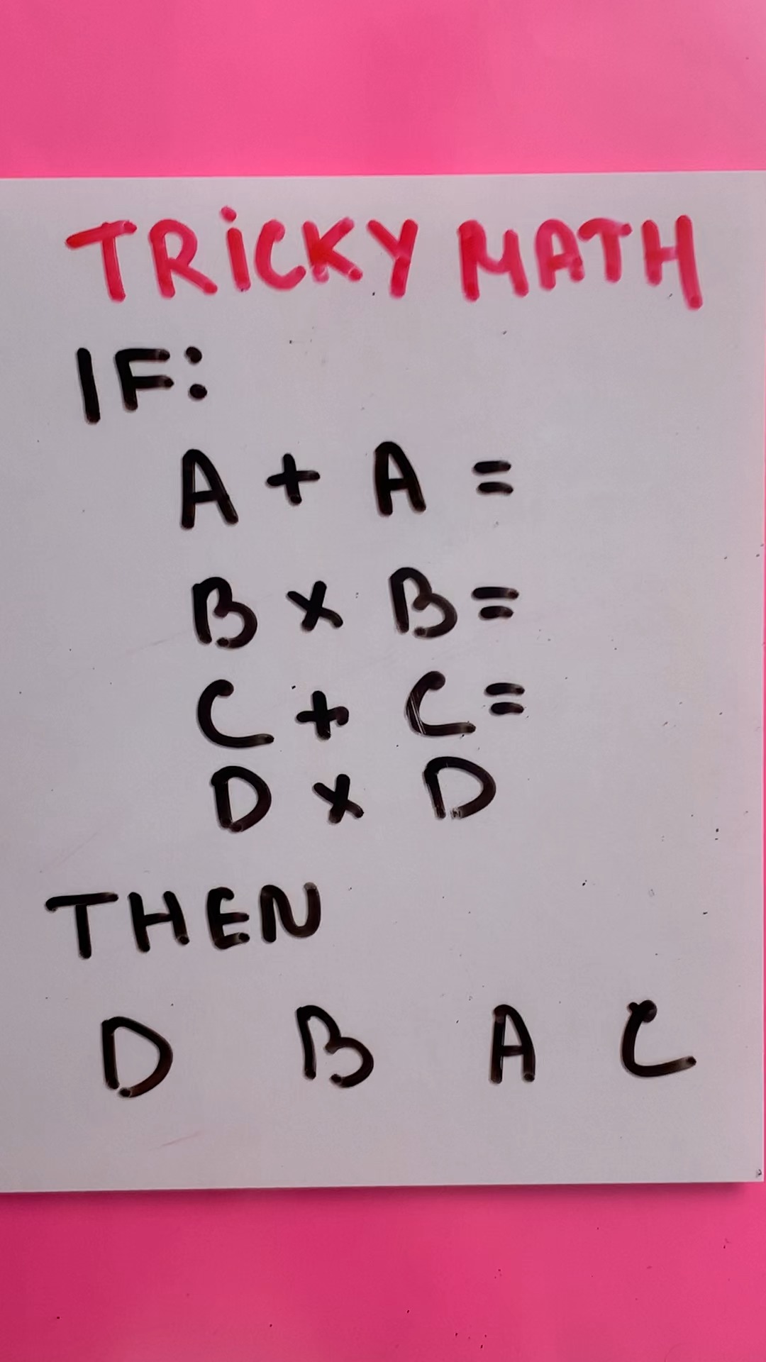 Think you can figure out the logic behind the numbers here? This ...
