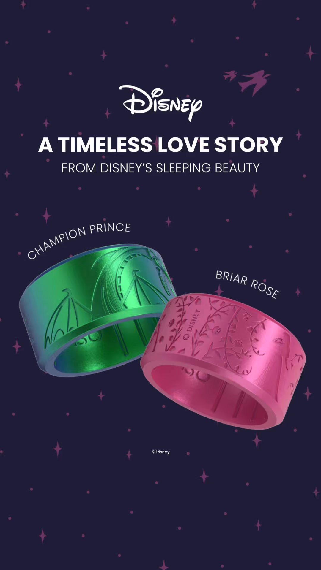 NEW Disney rings inspired by Sleeping Beauty! Every etched detail tells ...