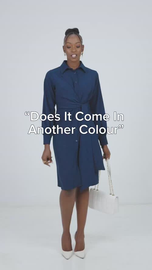 blue shirt dress crepe de CHINE HALF SLEEVE BOX S length makes it perfect for transitional weather Tuckernuck Navy Crepe Royal Shirt