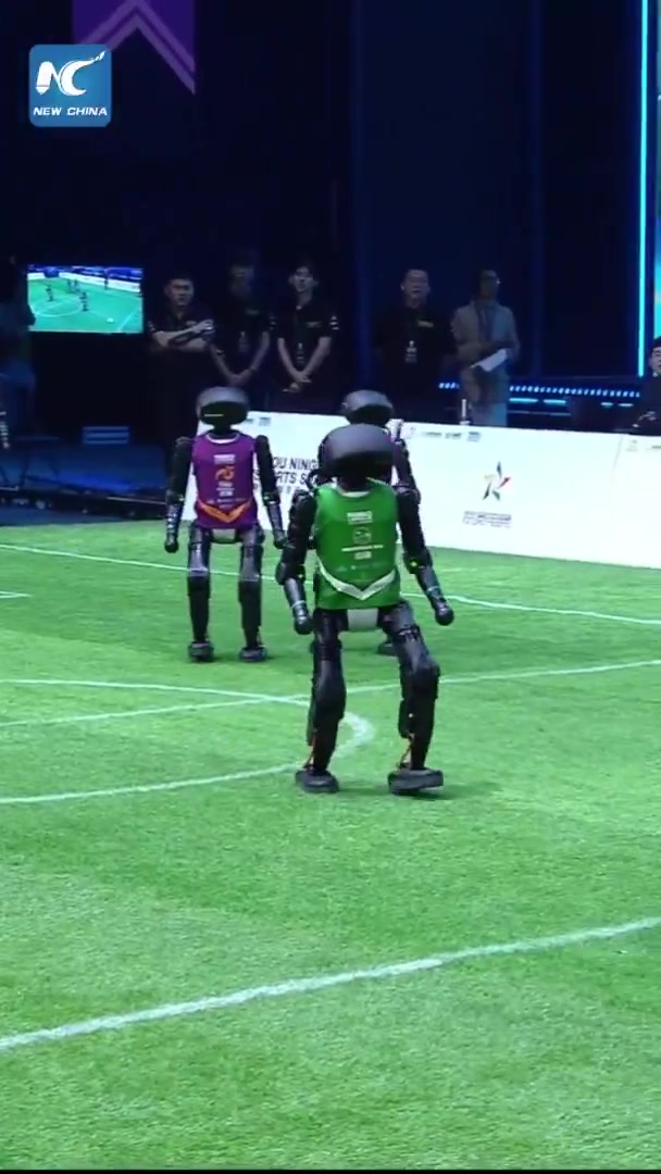 Watch how humanoid robots play soccer! During the recent 2025 ...