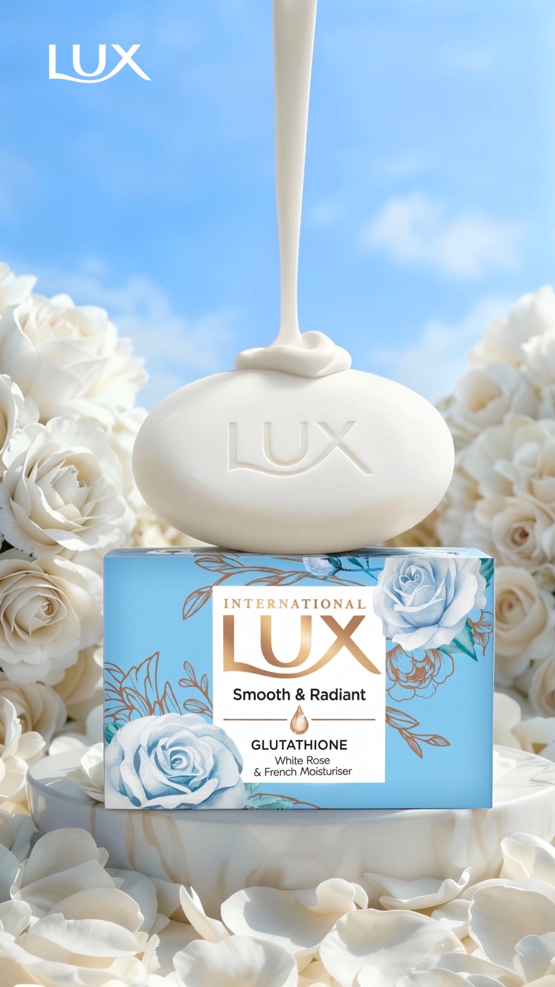 Start your skincare routine in the shower✨ Try the new LUX International Gluta Bars with brightening glutathione and nourishing sericin for skin that feels smooth, fresh, and naturally radiant!