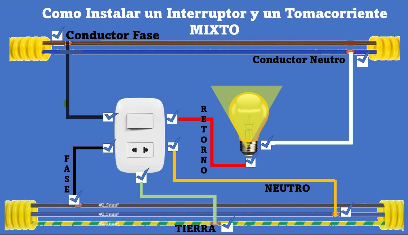 Como Instalar un Interruptor y un Tomacorriente MIXTO Si le gusto ...