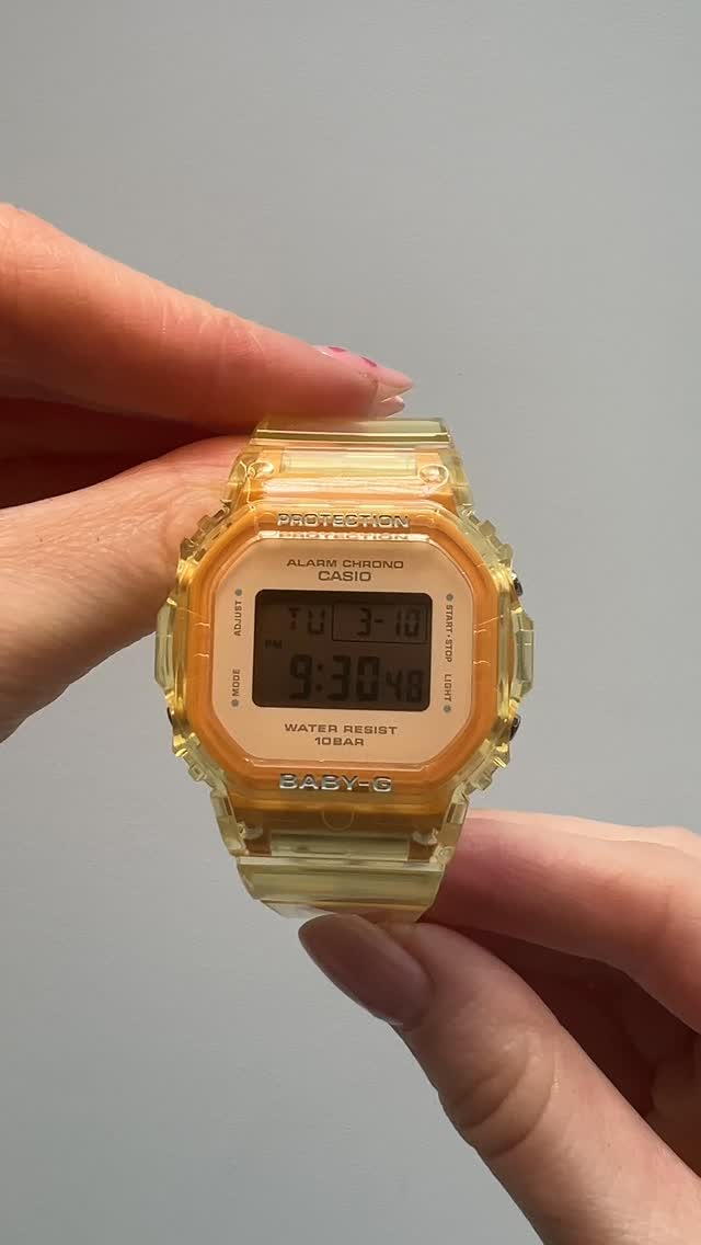 Bold, bright, and built to last 🧡 The Casio Baby-G Transparent