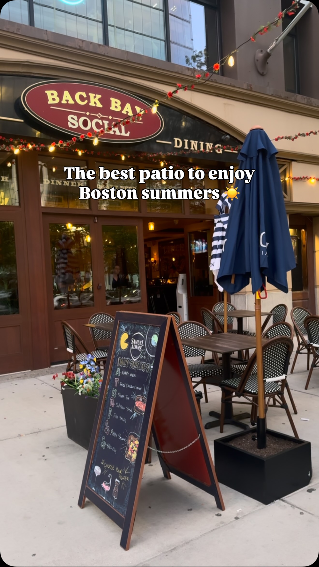 The patio is calling☀️ Soak up the last of summer at Back Bay Social, with our patio open 7 days a week!, #backbaysocial #backbayboston #backbay #bostonfoodies #bostoneats | Back Bay Social