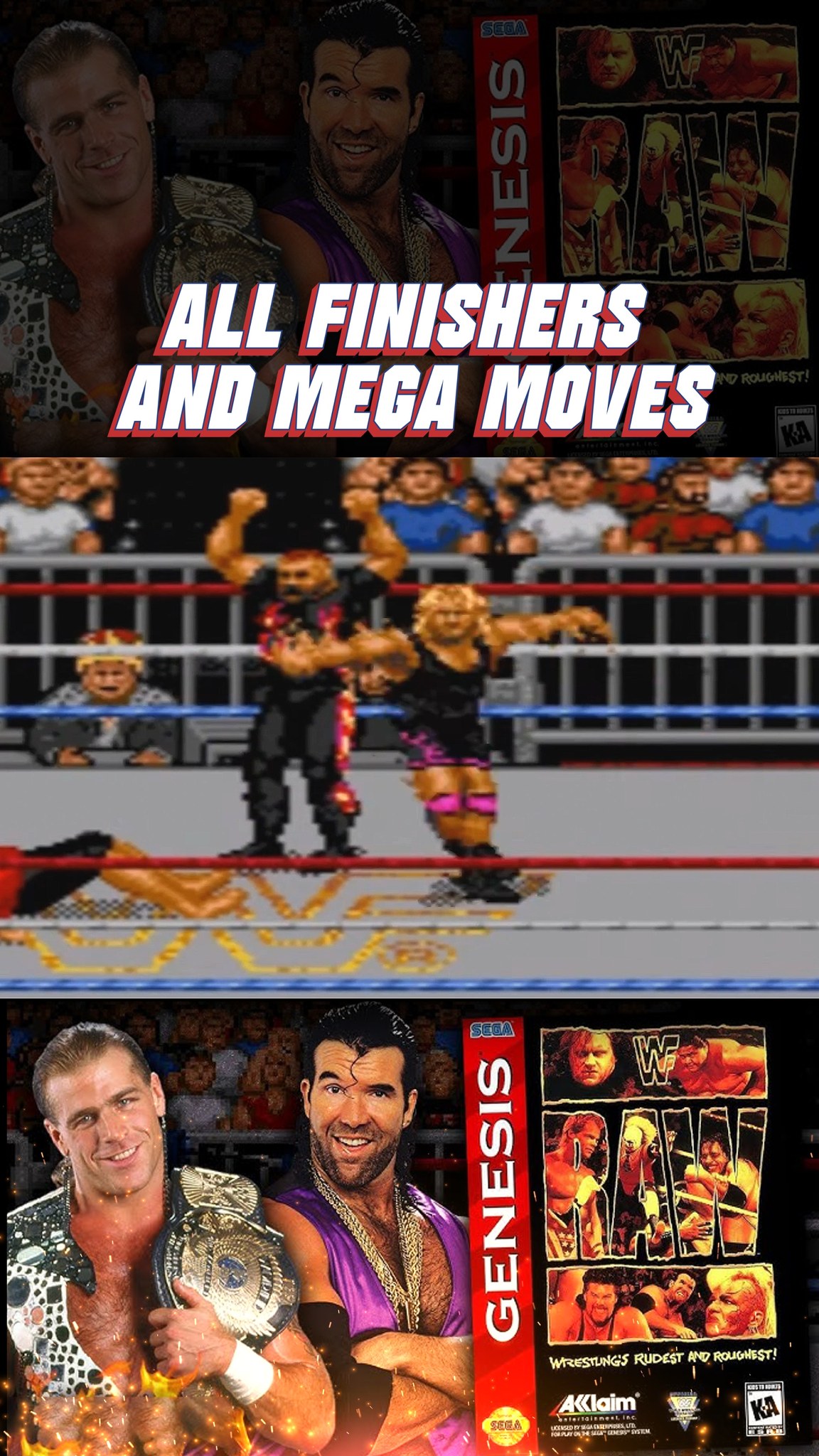 WWF Raw All Finishers and Mega Moves (1994) | Shady00018