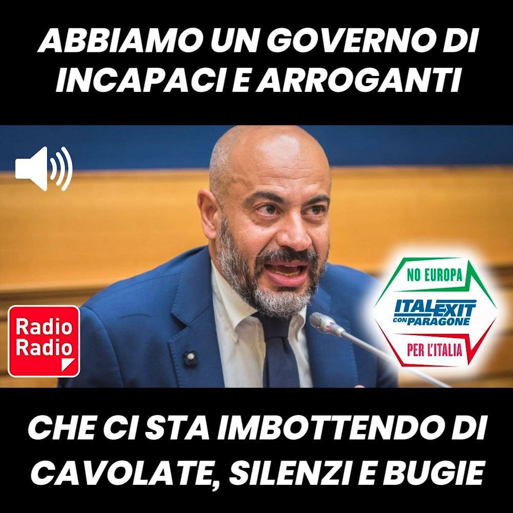 Abbiamo un governo di incapaci e arroganti che ci sta imbottendo di ...