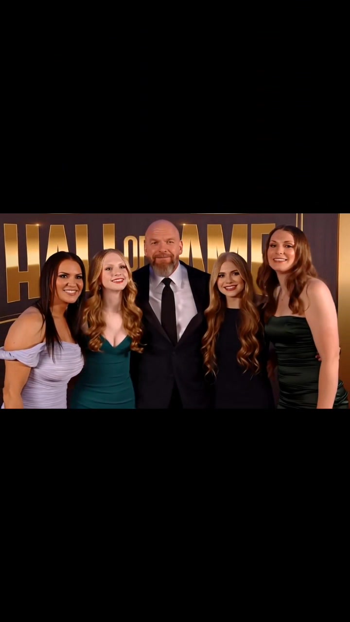 Triple H & Stephanie McMahon with their daughters😍 . . . #TripleH
